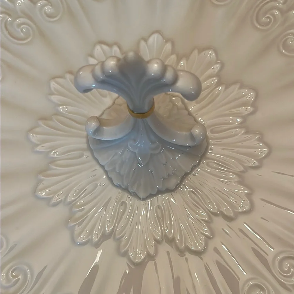 Lenox Cream‎ and Gold Ceramic Serving Platter